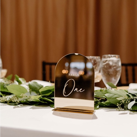Elegant Gold Table Number Sign - Picture 2 of 6